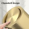 BONAD Kitchen Garbage Can 9L/15L Light Luxury Stainless Steel Trash Can Shake Lid Golden Garbage Can Home Living Room Bedroom Kitchen Trash Bin Wastebasket (Size : 15L) view 3