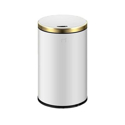 Kitchen Garbage Can 12L Stainless Steel Household Smart Trash Can Automatically Open The Lid Toilet Paper Basket Kitchen Bedroom Garbage Storage Wastebasket (Color : Gold)
