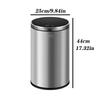Kitchen Garbage Can 12L Stainless Steel Household Smart Trash Can Automatically Open The Lid Toilet Paper Basket Kitchen Bedroom Garbage Storage Wastebasket (Color : Gold) view 2