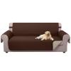 U-NICE HOME 4 Seater Sofa Cover 91 Inch Large Couch Covers for 4 Cushion Couch with Elastic Straps Water Resistant Furniture Protector Cover for Pets Cat (Sofa XX-Large, Brown/Beige) view 1