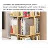 ZASUAN 360 Degree Rotating Bookshelf Granule Board Large Capacity Shelf Student's Simple Book Cabinet Shelf Organizer Bookcase Bookcases (Color : White, Size : 2 Tiers) view 4