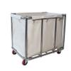 Stainless Steel Laundry Basket with Wheels, Heavy Duty Rolling Laundry Hampers for Large Family, 260 Lbs Load view 1