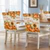 Gehucoxee Dining Chair Back Covers Set of 8, Fall Thanksgiving Chair Cover Removable Kitchen Chair Slipcovers Dining Room Seat Covers Protector for Kitchen Party Autumn Pumpkin Sunflower Harvest view 1