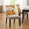 Gehucoxee Dining Chair Back Covers Set of 8, Fall Thanksgiving Chair Cover Removable Kitchen Chair Slipcovers Dining Room Seat Covers Protector for Kitchen Party Autumn Pumpkin Sunflower Harvest view 3