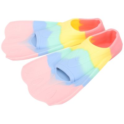 BESPORTBLE 1pair Boys and Girls Swim Training Fins Lightweight Silicone Flippers for Swimming Snorkeling and Diving Portable Design for Proper Body Posture Suitable for Training Levels