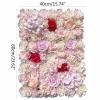 20pcs Flowers Wall Panels Artificial Flower Wall Backdrop,3D Silk Rose Hydrangea Floral Panel for Party Wedding Decor, Bridal Shower Decor Baby Shower Decor 23.62" X 15.74 " view 4