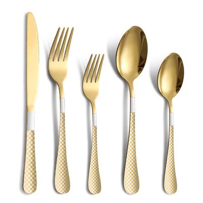 90 Piece Silverware Gold Flatware set Service for 18,Unique Pattern Design, Modern Stainless Tableware Cutlery Set Dinnerware Set Kitchen Utensils Sets for Home Restaurant Hotel Wedding