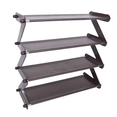 4 Tiers Shoe Rack , for f ree Standing Narrow Shoe Rack , 6 8 Pairs Storage lunch box Narrow Shoe Rack , Household Stainless Steel Shoes Rack Shelf Stand Holder Storage lunch box for Entryway(coffee)