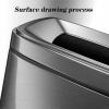 HIHELO Trash Bin 8L Light Luxury Coverless Stainless Steel Trash Can Narrow-Shaped Household Living Room Kitchen Cracked Garbage Storage Kitchen Trash Can (Color : Black) view 3