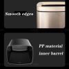 HIHELO Trash Bin 8L Light Luxury Coverless Stainless Steel Trash Can Narrow-Shaped Household Living Room Kitchen Cracked Garbage Storage Kitchen Trash Can (Color : Black) view 4