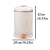 HIHELO Trash Bin 6L/12L Light Luxury Stainless Steel Trash Can Living Room Home Bedroom Kitchen Foot-Operated Trash Can, White Kitchen Trash Can (Size : 10L) view 2
