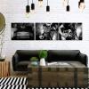 RnnJoile Football Wall Art Black and White Sport Pictures Football Boys Man Cave Bedroom Decor Framed 16"x24" (Medium) view 2