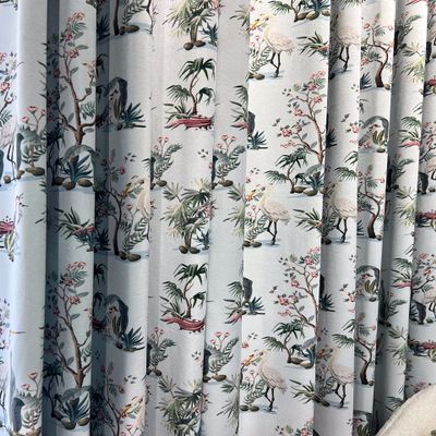 Farmhouse Blackout Velvet Curtains for Bedroom Thermal Curtains Room Darkening Floral Thermal Insulated Curtains Living Room Country Curtain inch Long 1 Panel Blue (Pinch Pleated, Custom Size)