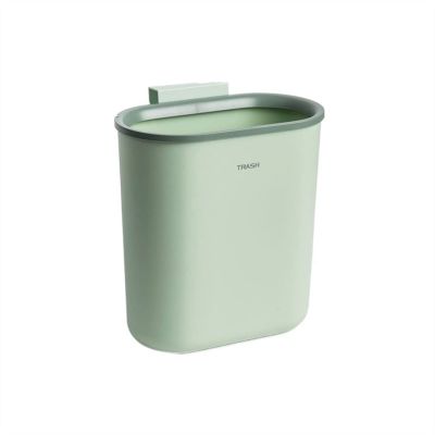 HIHELO Trash Bin Wall Mounted Trash Can for Kitchen Plastic Hanging Garbage Tin for Bathroom Toilet Simple Lidless Trash Can Kitchen Trash Can (Color : White, Size : 7.5L)