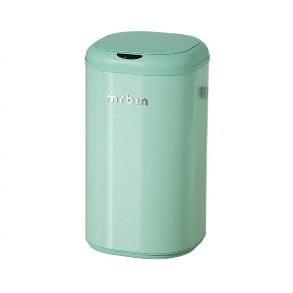 HIHELO Trash Bin 30L Large Capacity Induction Trash Can Smart Home Living Room Kitchen Light Luxury Garbage Storage Box with Lid Kitchen Trash Can (Color : White)