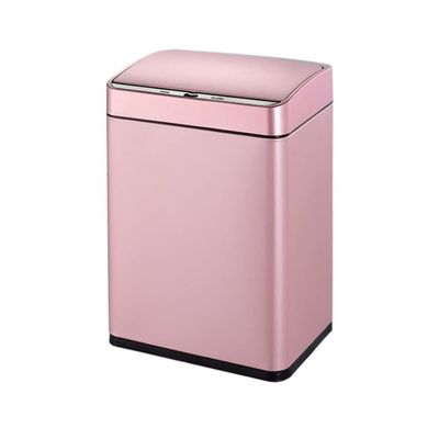 HIHELO Trash Bin 12L Large Garbage Storage Bin Kitchen Living Room Smart Sensor Trash Can Durable Metal Garbage Can Kitchen Trash Can (Color : Gray)