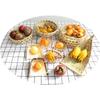 3 Pack Bamboo Woven Basket Bread Basket; 3 Size Handmade Basket Decoration Food Vegetable Serving Kitchen Storage Basket,bamboo fruit basket (Double mouth round fruit basket set) view 2