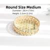 3 Pack Bamboo Woven Basket Bread Basket; 3 Size Handmade Basket Decoration Food Vegetable Serving Kitchen Storage Basket,bamboo fruit basket (Double mouth round fruit basket set) view 4