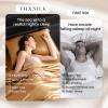 THXSILK Silk Sheet Set 4 Pcs, Queen Size Sheet Set, 22 Momme 7A+ Silk Sheets, Soft and Breathable Bed Sheets with 1 Flat Sheet, 1 Fitted Sheet, 2 Pillow Shams, Metallic Gold view 3