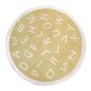 ABC Alphabet Round Rug for Kids Bedroom Play Mat Soft Plush Children Educational Learning Nursery Rug Washable Non-Slip Baby Crawling Mat Floor Carpet Playroom Circle Rug (Yellow, 47 inch/3.9 ft) view 1