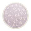 ABC Alphabet Round Rug for Kids Bedroom Play Mat Soft Plush Children Educational Learning Nursery Rug Washable Non-Slip Baby Crawling Mat Floor Carpet Playroom Circle Rug (Purple, 47 inch/3.9 ft) view 1