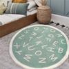 ABC Alphabet Round Rug for Kids Bedroom Play Mat Soft Plush Children Educational Learning Nursery Rug Washable Non-Slip Baby Crawling Mat Floor Carpet Playroom Circle Rug (Purple, 47 inch/3.9 ft) view 3
