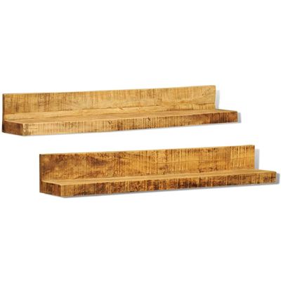 CUMYZO Solid Wood Wall Mounted Display Shelf 2 pcs 10.6kg/23.32ib Wall Shelves & Ledges