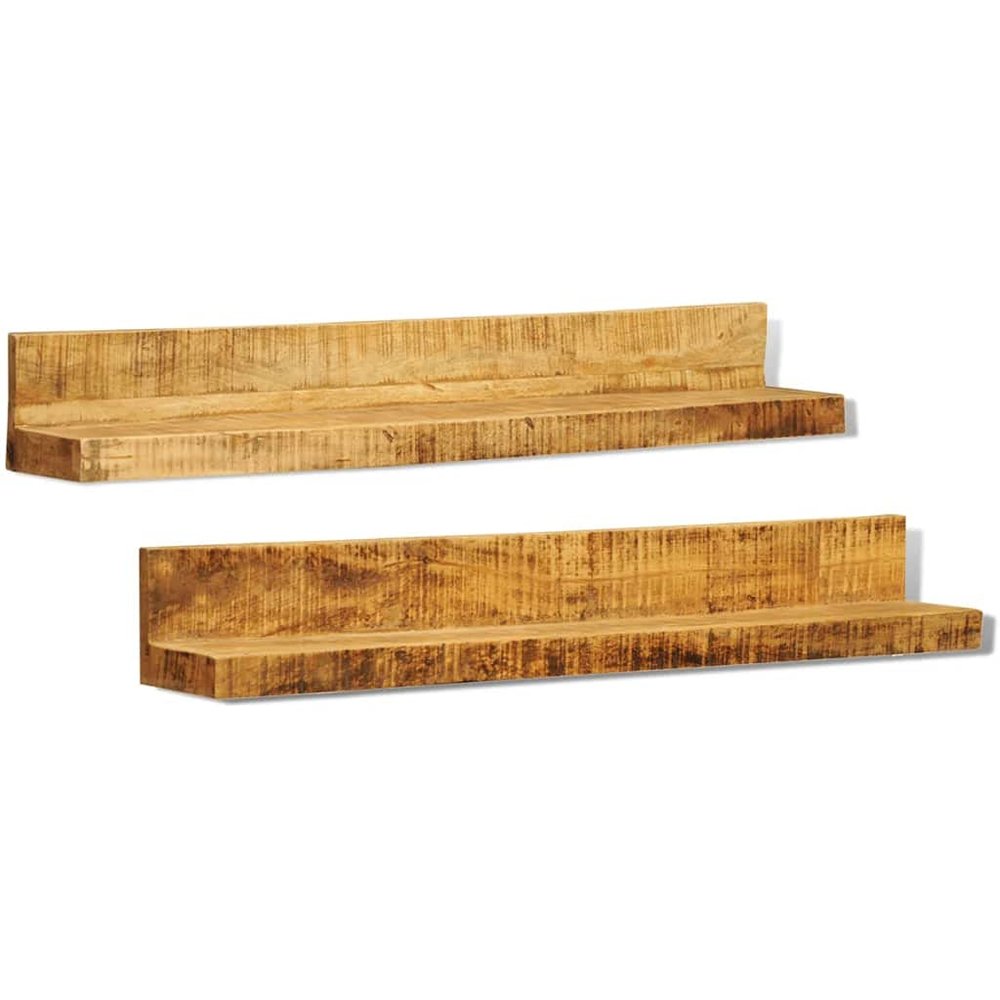CUMYZO Solid Wood Wall Mounted Display Shelf 2 pcs 10.6kg/23.32ib Wall Shelves & Ledges