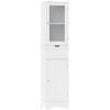 Giantex Freestanding Bathroom Storage Cabinet - 67 Tall Slim Pantry Cabinet with 2 Adjustable Shelves, 2 Doors, 1 Drawer, Anti-Slip Foot Pads, Narrow Floor Cabinet for Bathroom, Living Room (White) view 1