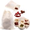 Boao 24 Pcs Spice Cooking Cheesecloth Bags for Straining Reusable Empty Tea Drawstring Soup Muslin Bags(6 x 8 Inch) view 1