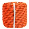 YUZENET Braided Polyester Arborist Rope (3/8 inch X 150 feet) High Strength Bull Rope for Tree Work Truck Securing Camping Swing, Orange/Black view 1