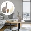 3pcs Elephant Figurines, Modern Ceramic Elephant Sculpture Good Luck Elephant Statues for Home Decorations view 3