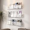 CMYUN Magazine Rack Wall Mounted, Acrylic Plastic Magazine Holder Stands for Living Room, Book Libraries Brochure Display Stands, for Mall Office (Size : 80cm(31 1/2")) view 2