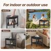 ACUEL 17.7" Shower Stool for Inside Shower, Poly Lumber Corner Shower Bench with Storage Shelf & Adjustable Height Legs, 400LBS Shower Seat, Foot Rest for Shaving Legs, Indoor/Outdoor Use (Black) view 4