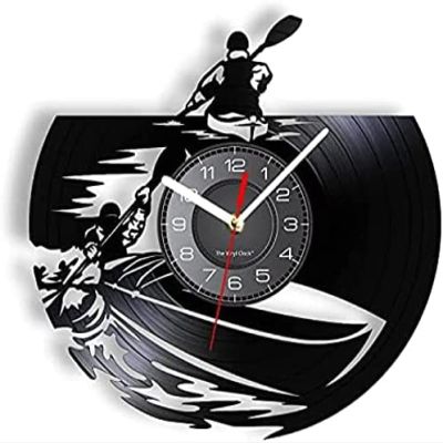 Wall Clock Kayak Water Sport Canoeing Vinyl Record Wall Clock Decor Vinyl Album Artwork Vintage Clock Clock Kayaker Gift
