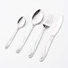 24-Piece Set of Embossing Cutlery Set Kitchen Silverware Tableware Main Stainless Steel Knife and Fork Spoon Commercial Steak Coffee Western Tableware (Silver) view 1