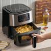 Cuisinart Air Fryer, 6-Quart Basket Large Fryer with 5 Cooking Functions to Roast, Bake, Broil, Air Fry and Keep Warm, 5 Airfryer Presets, Dishwasher-Safe Parts, AIR-200NAS, Stainless Steel & Black view 2