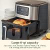 Cuisinart Air Fryer, 6-Quart Basket Large Fryer with 5 Cooking Functions to Roast, Bake, Broil, Air Fry and Keep Warm, 5 Airfryer Presets, Dishwasher-Safe Parts, AIR-200NAS, Stainless Steel & Black view 3