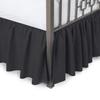 Royalbeddingking Black Twin XL Size 21 Inch Drop Length Three Sided Coverage with 800 Thread Count Egyptian Cotton Ruffled Gatherd Bed Skirt with Split Corners view 1