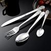24-Piece Set of Embossing Cutlery Set Kitchen Silverware Tableware Main Stainless Steel Knife and Fork Spoon Commercial Steak Coffee Western Tableware (Silver) view 2