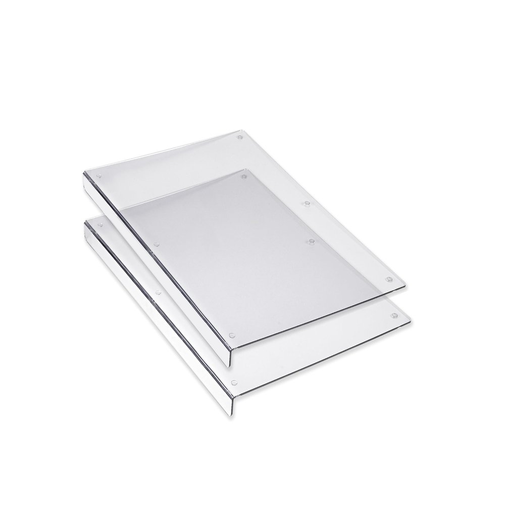 2 Cutting Board with Lip Edge  Clear Acrylic  Non-Slip  12 x 16  Countertop Protector for Chopping and Cutting Food