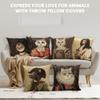Charlotte Home Furnishings Decorative Dog Throw Pillow Cover 18 x 18  Chien Francois Premier Tapestry Cushion Case for Couch, Sofa, or Bed | Jacquard Cotton Woven in Belgium | Insert Not Included view 4