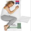 Snuggle-Pedic Body Pillow for Side Sleepers for Adults - Full Body Maternity Pillow Support Legs, Belly & HIPS - Shredded Memory Foam & Cooling Pregnancy Pillow Cover - 20x54 White view 1