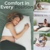 Snuggle-Pedic Body Pillow for Side Sleepers for Adults - Full Body Maternity Pillow Support Legs, Belly & HIPS - Shredded Memory Foam & Cooling Pregnancy Pillow Cover - 20x54 White view 3