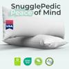 Snuggle-Pedic Body Pillow for Side Sleepers for Adults - Full Body Maternity Pillow Support Legs, Belly & HIPS - Shredded Memory Foam & Cooling Pregnancy Pillow Cover - 20x54 White view 4