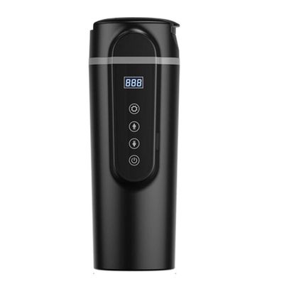 12V/24V Car Travel Electric Kettle,KIMISS Car Kettle Boiler Heating Mug with Anti Spill Lid Portable Coffee Travel Cup Temperature Control Kettle for Tea Milk