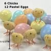 Factory Direct Craft Easter Baby Chicks and Pastel Eggs for Easter Holiday Decorating, Baby Showers, and Spring Displays view 2