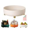 2023 New Rotating Storage Rack with Cleaning Cloth, 360 Spinning Spice Rack, Makeup Organizer Spinning, Spinning Spice Rack Organizer for Cabinet, Kitchen Must Haves (C2-White/11.02*11.02*3.94in) view 1