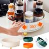 2023 New Rotating Storage Rack with Cleaning Cloth, 360 Spinning Spice Rack, Makeup Organizer Spinning, Spinning Spice Rack Organizer for Cabinet, Kitchen Must Haves (C2-White/11.02*11.02*3.94in) view 3