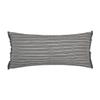 ELISABETH YORK Idora Shale Striped Handwoven Cotton Accent Throw Pillow 15" x 35" Home Living Room Couch Sofa Chair Bed Bedroom Decor Decoration 15" x 35" Grey view 1